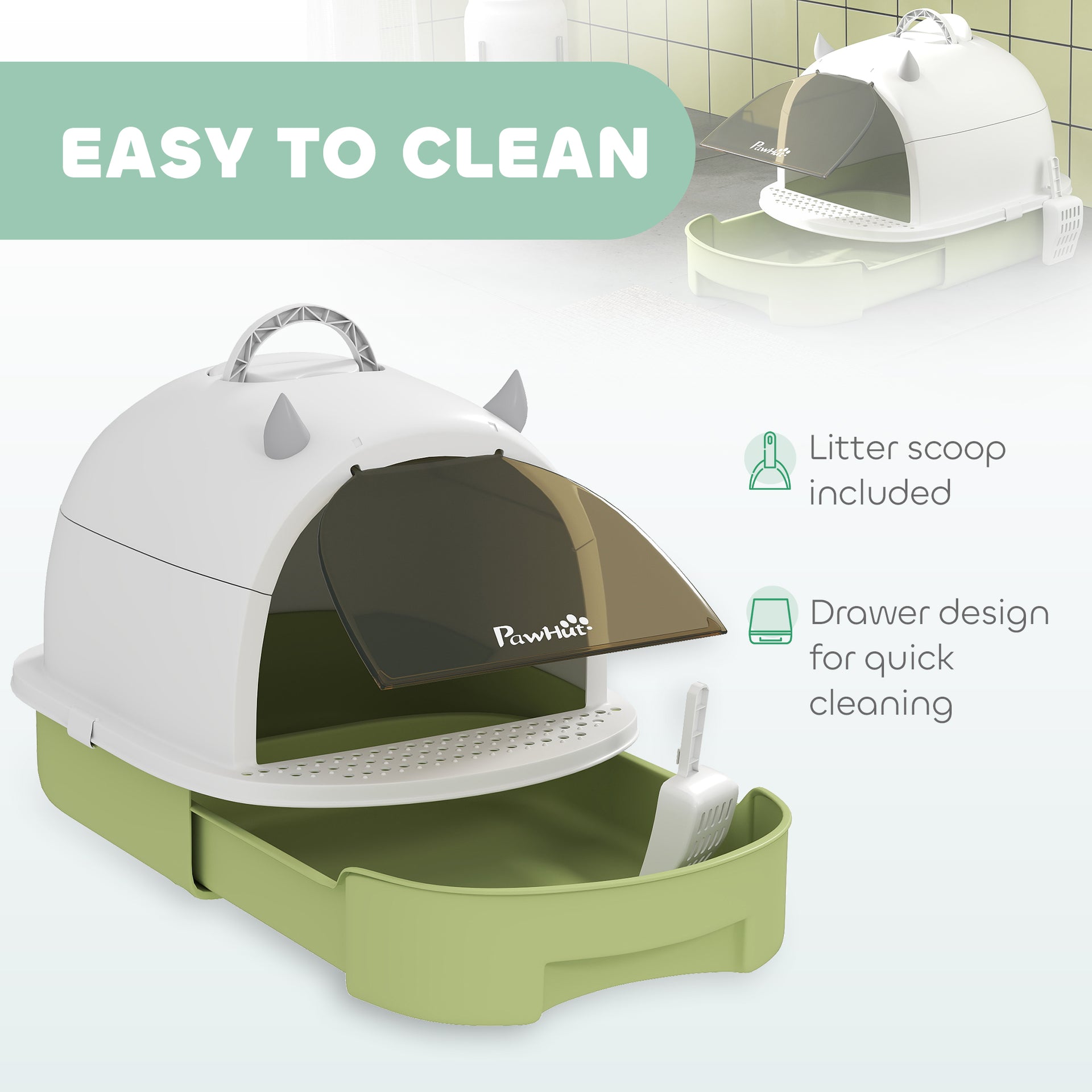 Covered Cat Litter Box with Lid