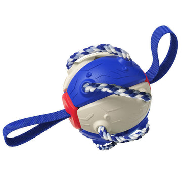 Interactive Dog Soccer Ball - Chew-Resistant Football with Grip Tabs – close-up