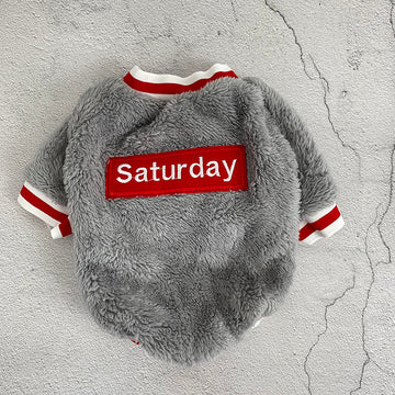 Knitted Pet Sweater - Warm Cable Knit for Small Dogs & Cats – side view