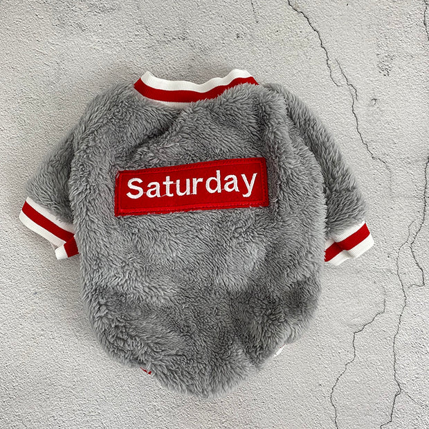 Knitted Pet Sweater - Warm Cable Knit for Small Dogs & Cats – side view