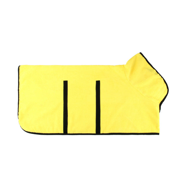 Absorbent Dog Bathrobe – Quick-Dry Microfiber Towel Coat with Belt – detail view