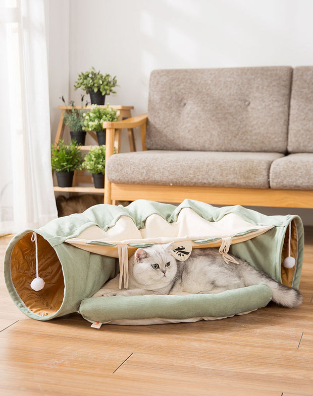 Collapsible Cat Tunnel Toy - Durable Play Tube for Indoor Fun