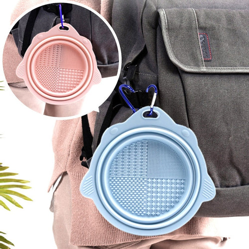 Collapsible Silicone Pet Bowl – Portable for Dogs & Cats.