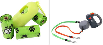 Retractable Dual Dog Leash – Tangle-Free 360° Swivel Double Walking Leash – side view