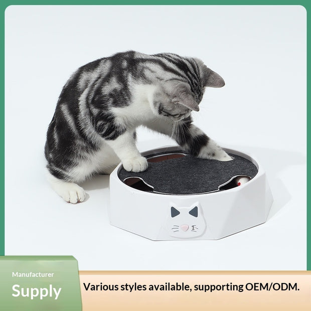 Automatic Plush Mouse Cat Turntable Toy – Electric Spinner – lifestyle photo
