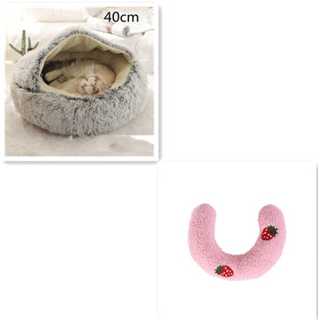crystal velvet interior lining soft round pet bed comfort