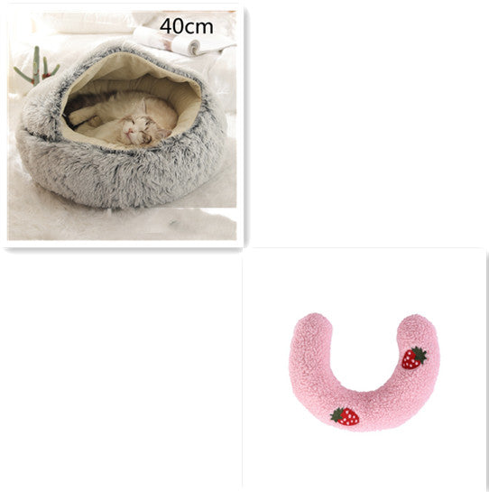 crystal velvet interior lining soft round pet bed comfort