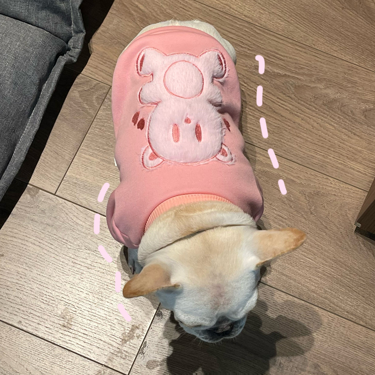 Plush Pink Princess-Style Cotton Sweater, for dogs.