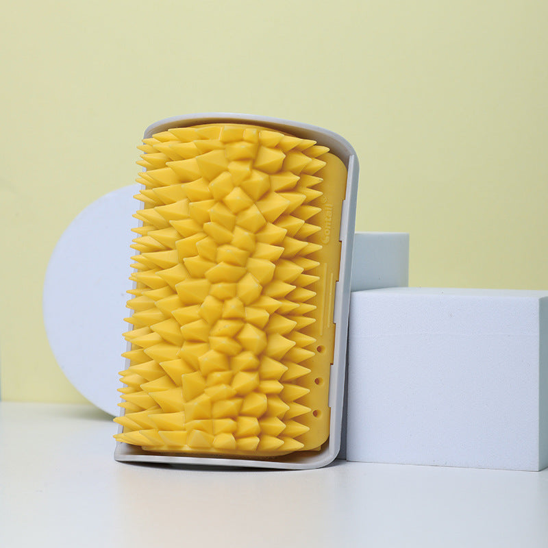 Durian-Shaped TPE Itch Comb Massager, for cats.