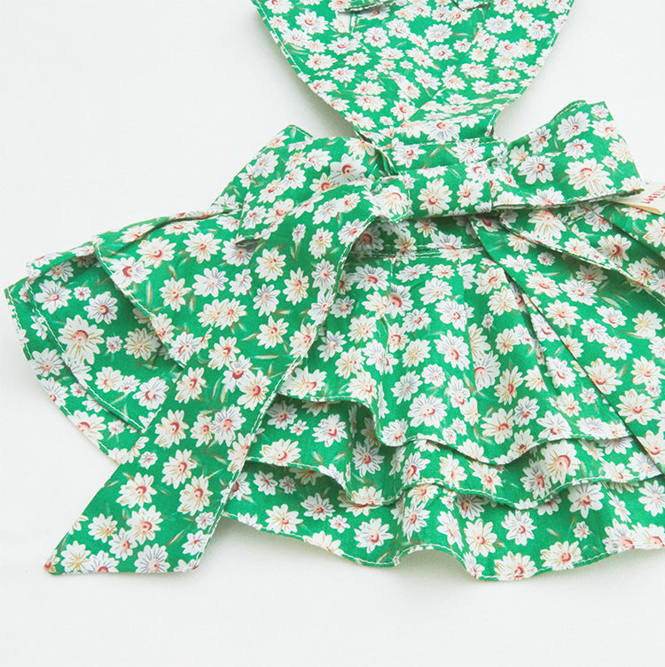 Cotton Print Princess Dress, for dogs and cats.