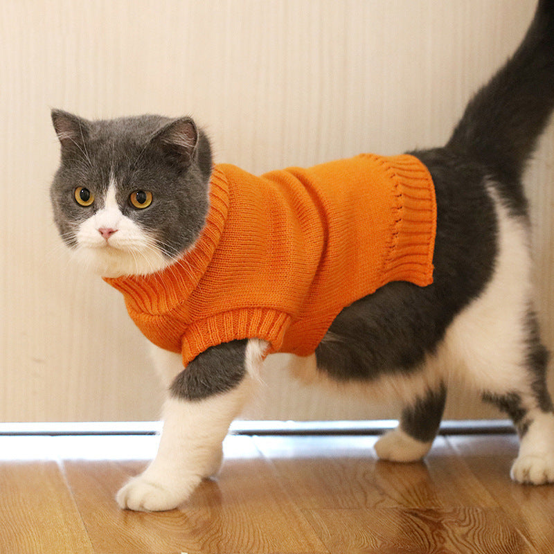 Bulky Acrylic Knit Sweater, for cats.