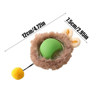 Interactive Self-Rotating Cat Ball – LED Auto-Play Toy – lifestyle photo