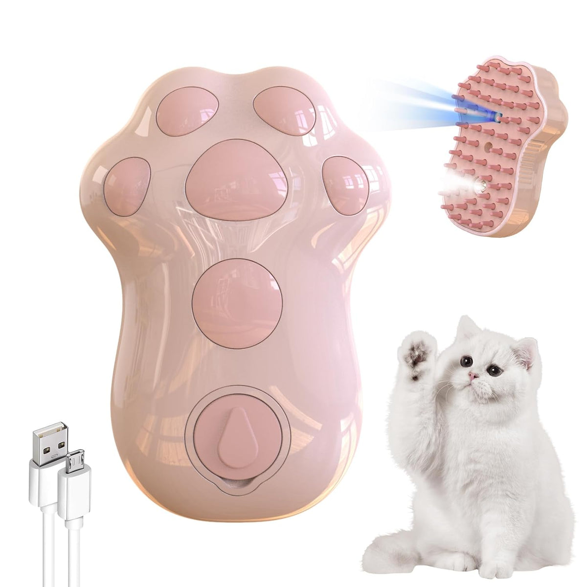 4-in-1 Steam Brush, for cats.