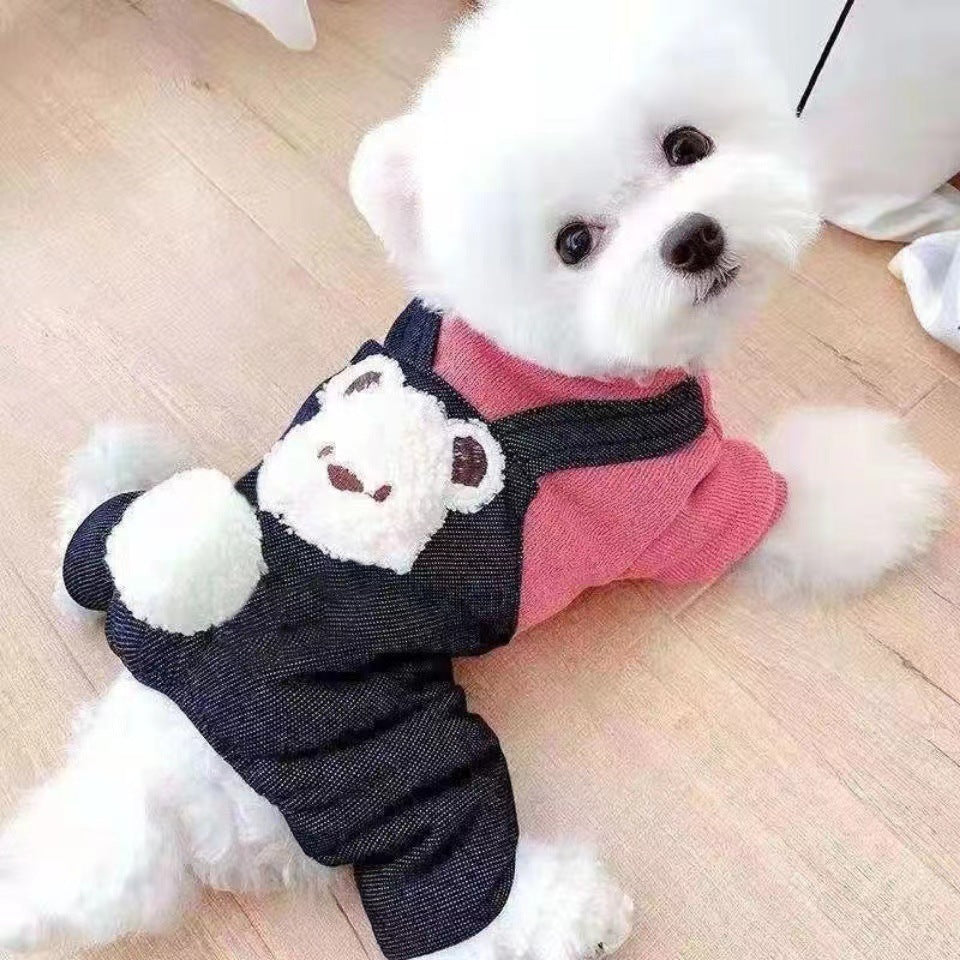 Fleece-Lined Four-Leg Coat, for dogs.