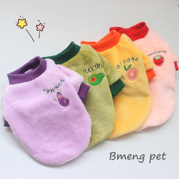 Velvet Fruit-Print Sweatshirt, for dogs.