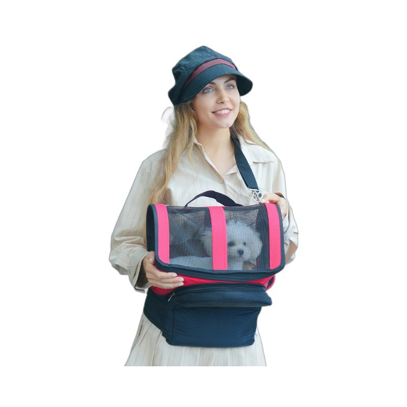 Folding Carrier Bag with Stable Base, for dogs and cats.