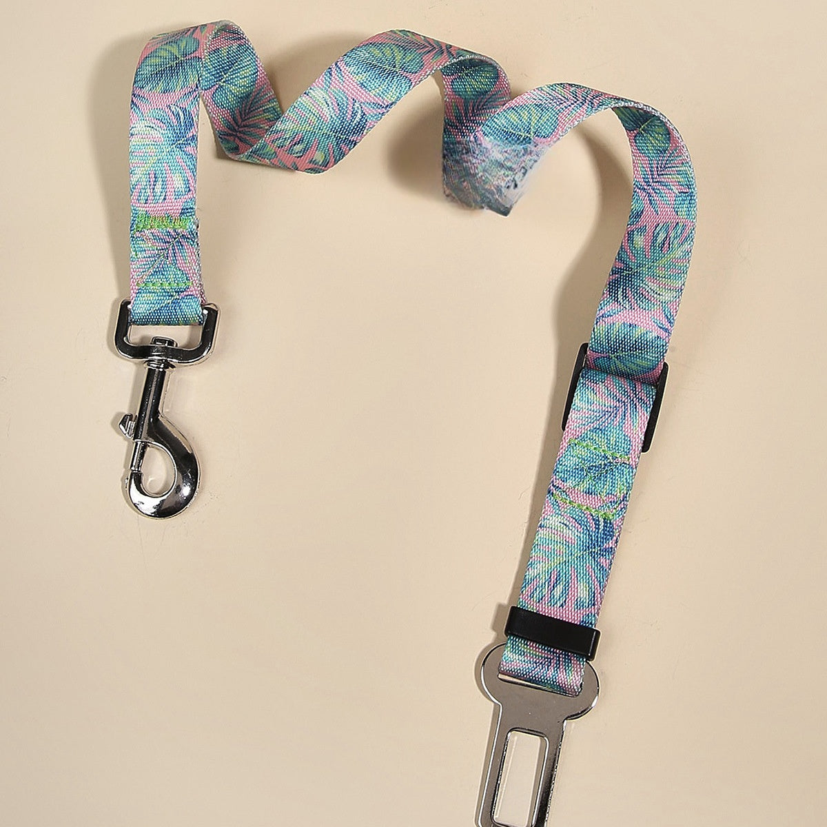 Printed Nylon Car Seat Leash and Hand Rope, for dogs.