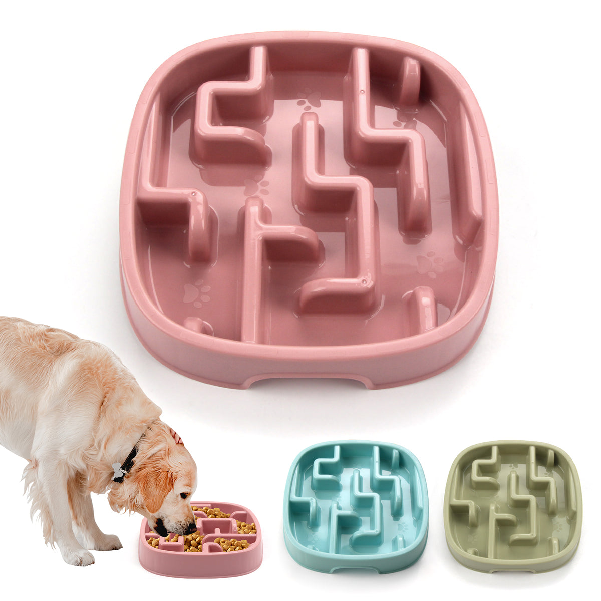 Maze-Style Slow Feeder Bowl, for dogs and cats.