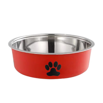 Anti-Spill Double Pet Bowl – Stainless Steel Food & Water Feeder – detail view