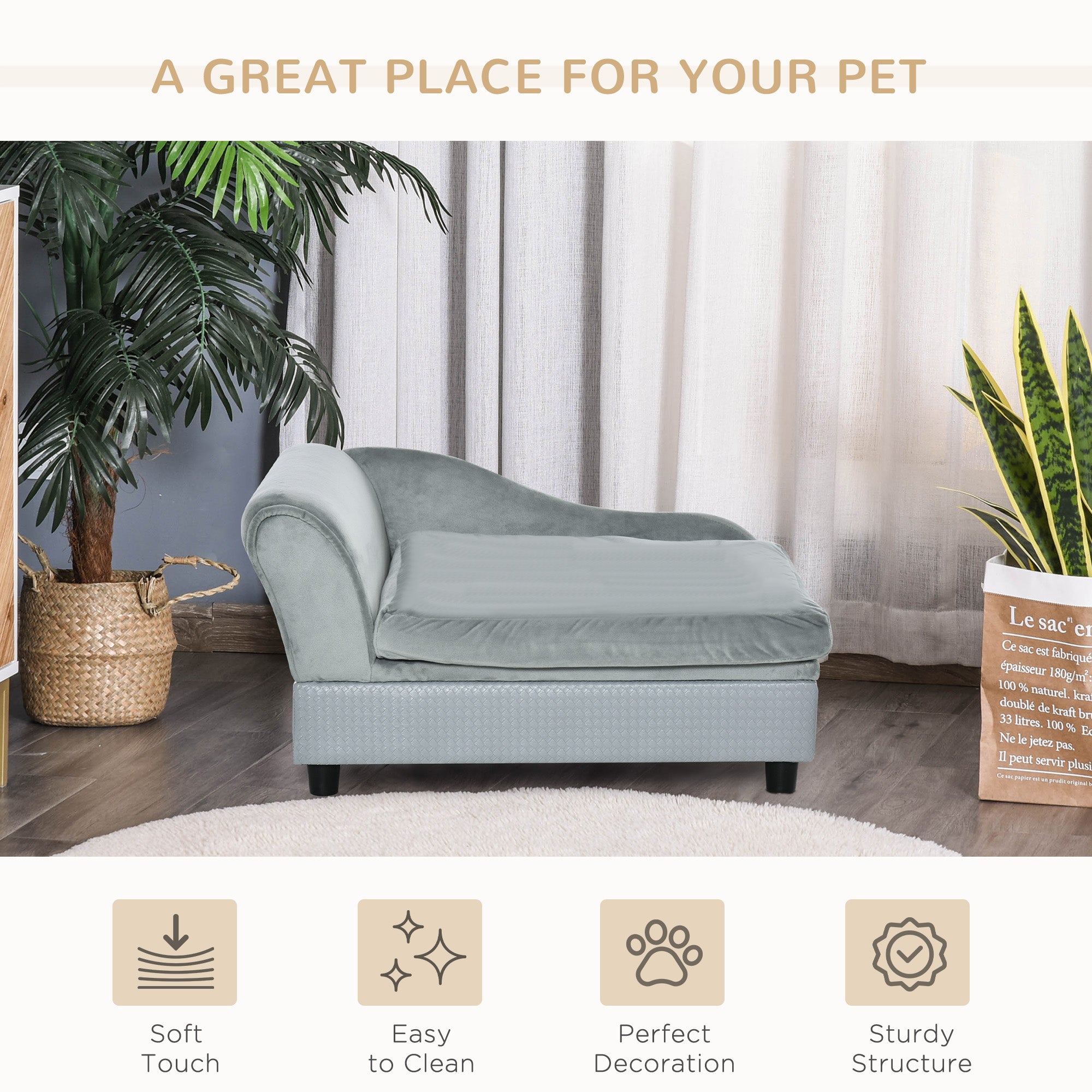 Luxury Fancy Dog Couch with Hidden Storage - kindoPet