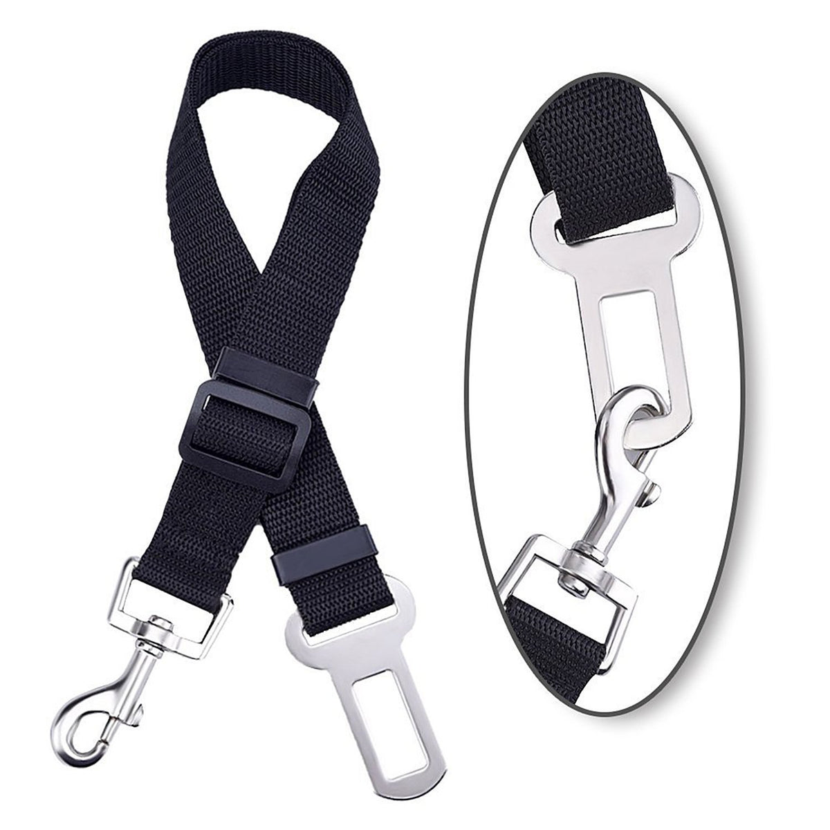 Adjustable Car Safety Belt Leash Buckle, for dogs.