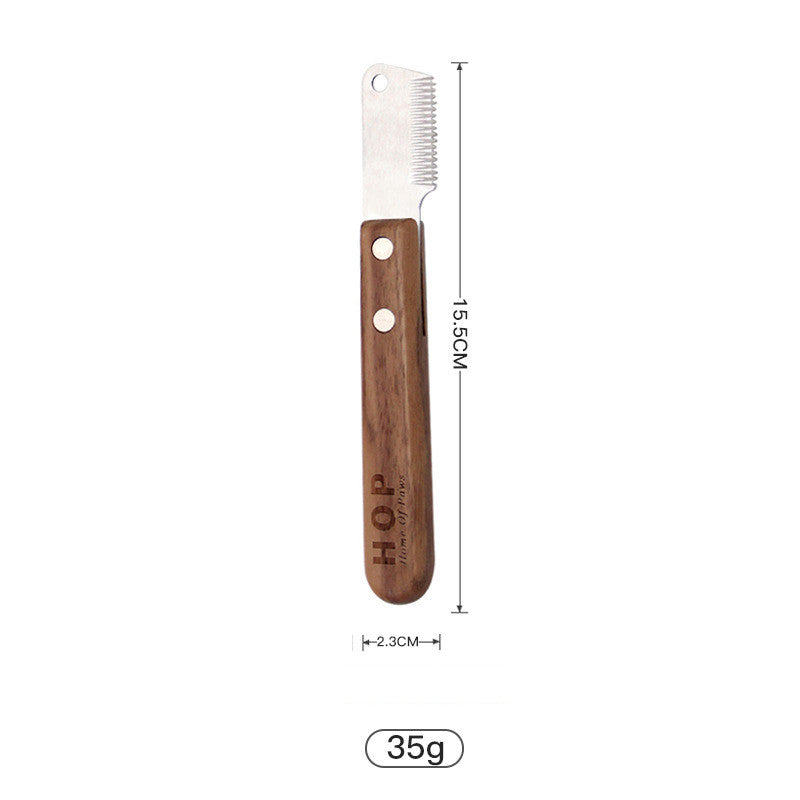 Solid Wood Antique-Style Grooming Comb, for dogs and cats.