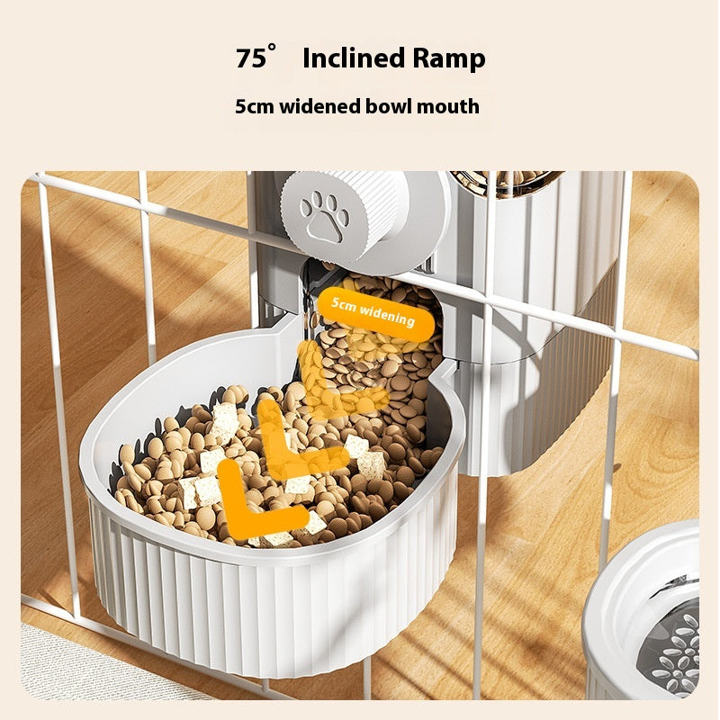 Hanging Cage Feeding and Drinking Bowl, for dogs and cats.