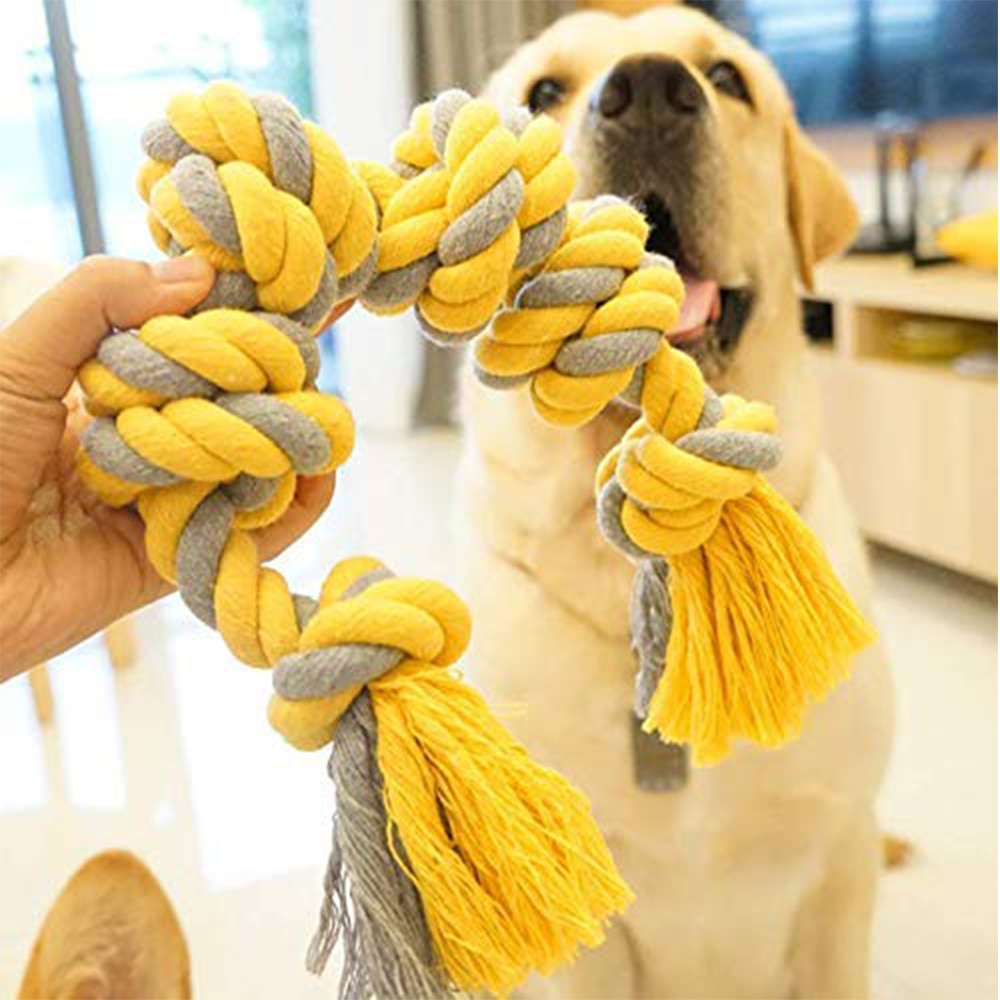 Cotton Rope Knot Toy for Puppy Teething and Chewing, for dogs.