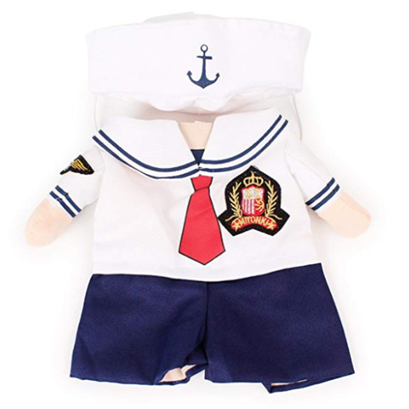 Sailor-Style Minimalist Outfit, for dogs and cats.