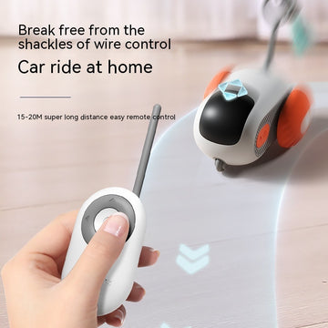 Remote Control Interactive Cat Car Toy – USB Rechargeable Self-Moving – detail view