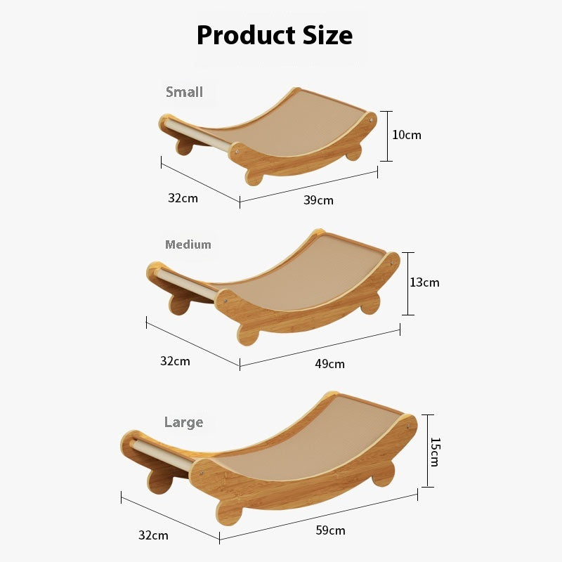 Sisal Scratch Board Recliner Lounge Bed, for cats.