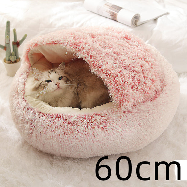 dachshund miniature gray round pet bed size S winter