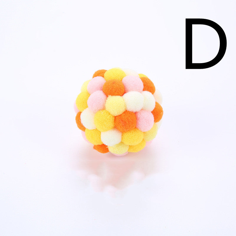 Colorful Plush Sound Ball Toy, for cats.