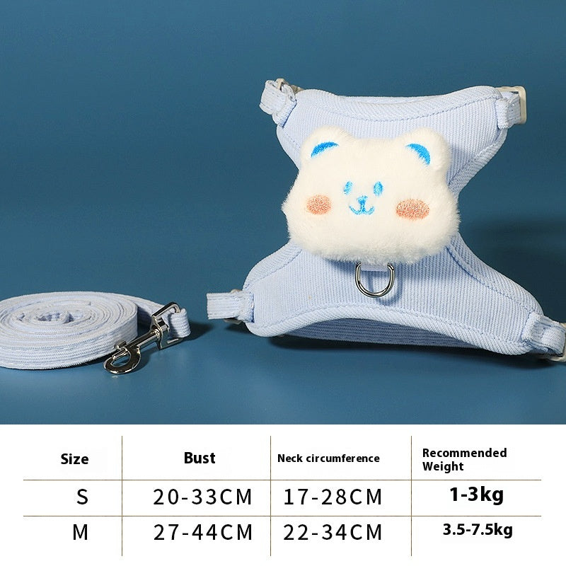 Corduroy Cat Walking Leash, for cats.
