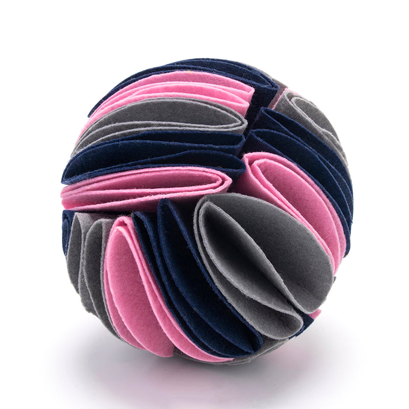 Foldable Snuffle Ball Feeding Toy, for dogs and cats.