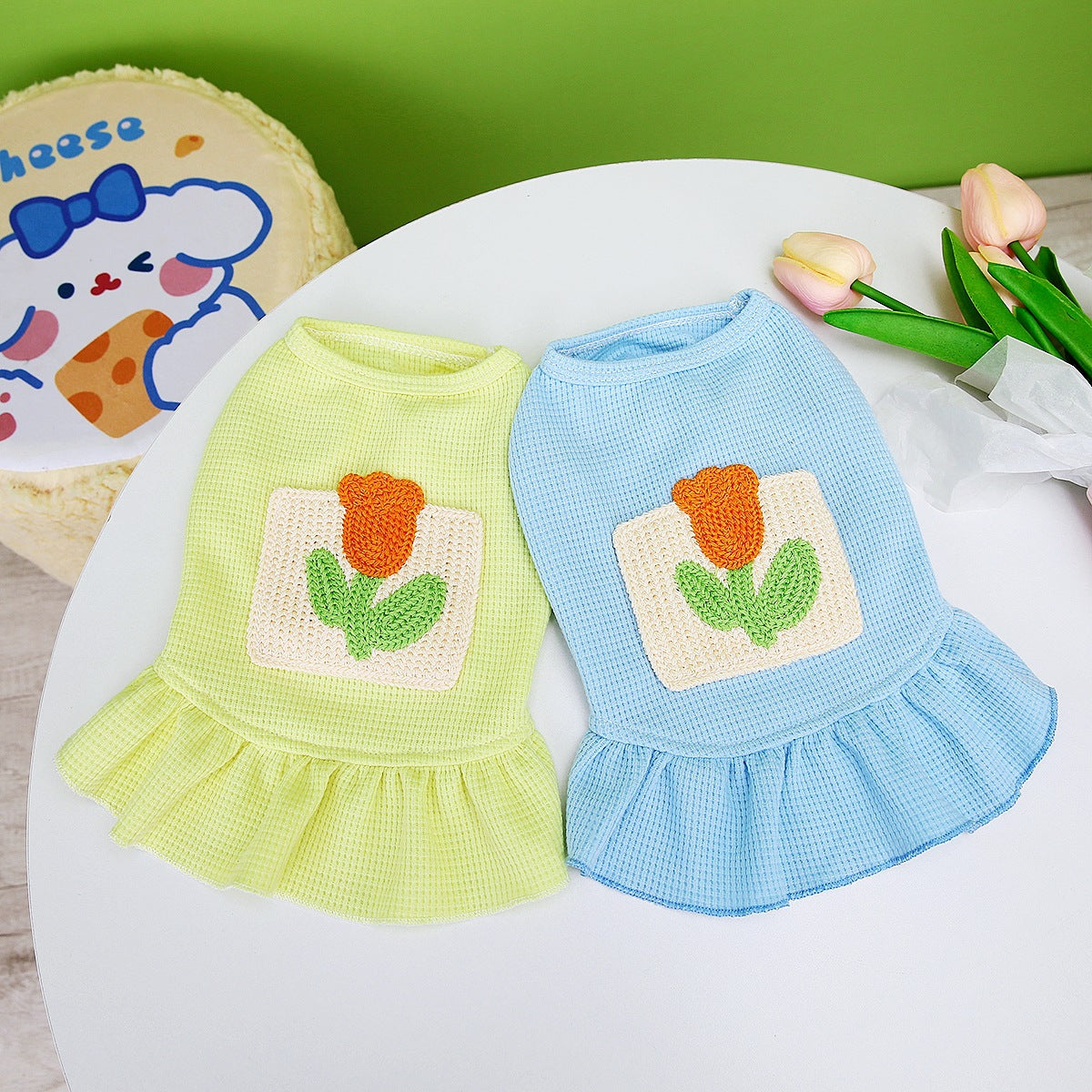 Princess-Style Cotton Pocket Skirt, for dogs.