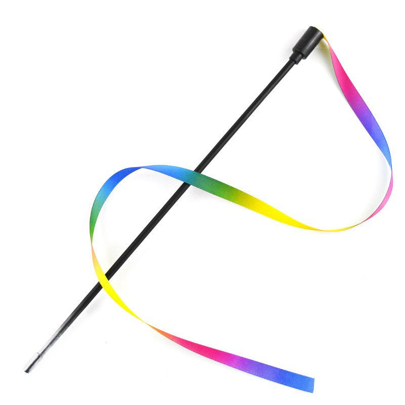 Interactive Rainbow Wand Toy, for cats.