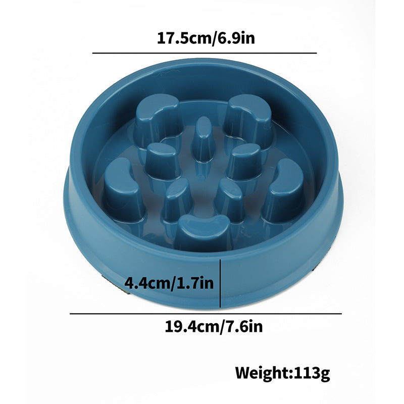 Slow-Feed Plastic Rice Bowl, for dogs.
