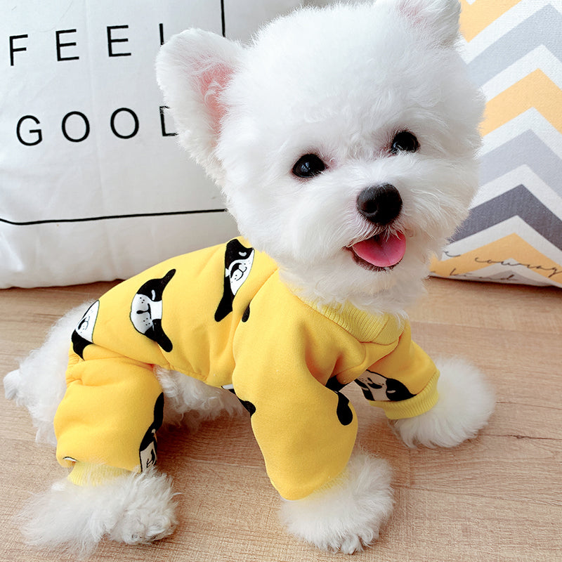 Thick Cotton Four-Leg Suit, for dogs.