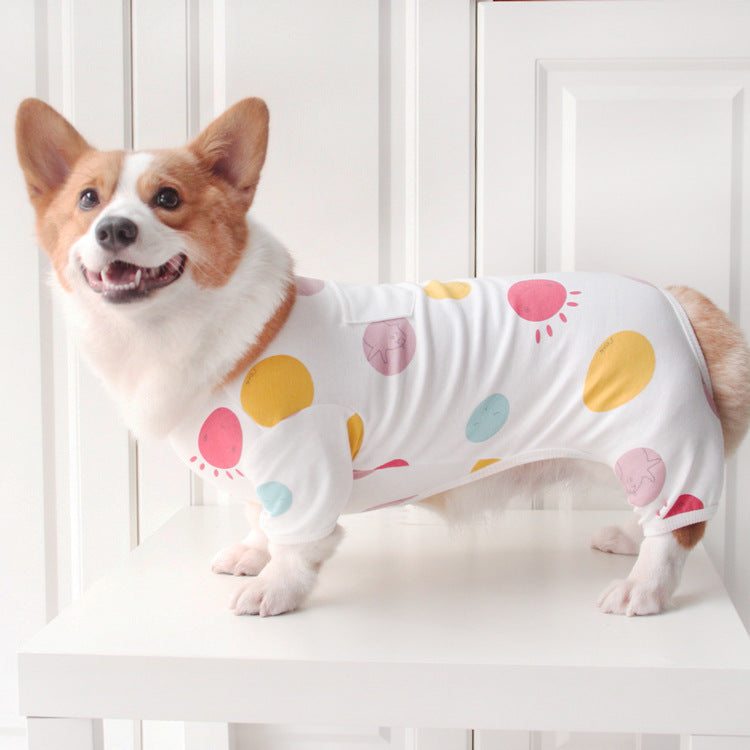 Cotton Pajamas for Small and Medium Dogs, XS to 2XL, for dogs.