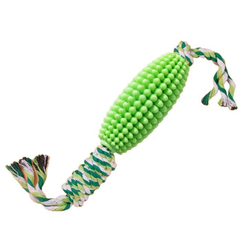 Corn Knot Dog Chew Toy – Teeth Cleaning Rope Ball for Small & Large Dogs – pet wearing