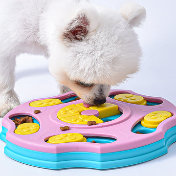 Vocalizing Slow Feed Pet Bowl – Sniffing Toy Feeder – size reference