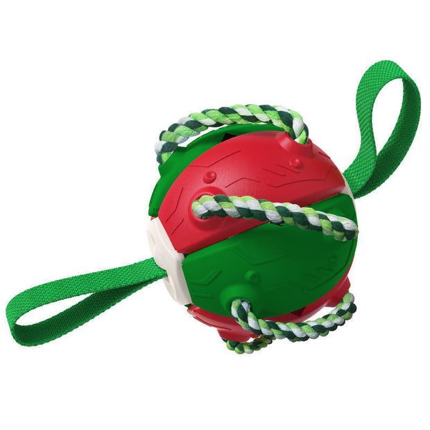 Interactive Dog Soccer Ball - Chew-Resistant Football with Grip Tabs – features