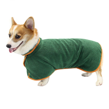 Absorbent Dog Bathrobe – Quick-Dry Microfiber Towel Coat with Belt – packaging