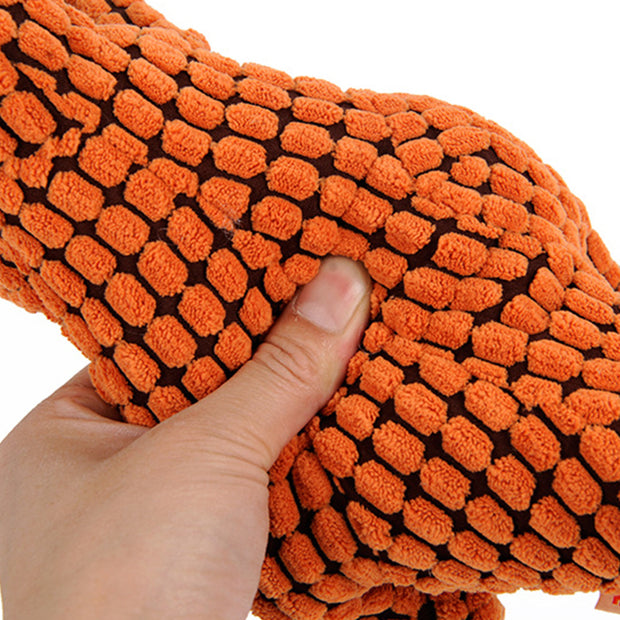 Dinosaur Dog Toy – Plush Squeaky Chew for Medium & Large Dogs – lifestyle photo