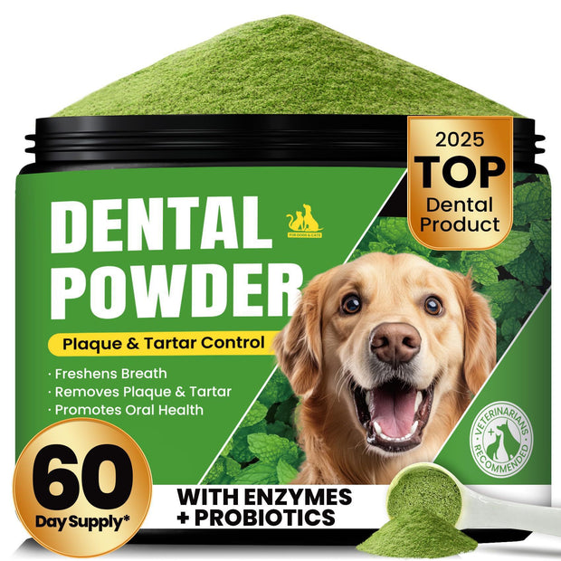 Pet Dental Cleaning Powder – Dog Tooth Powder Cat Breath Freshener