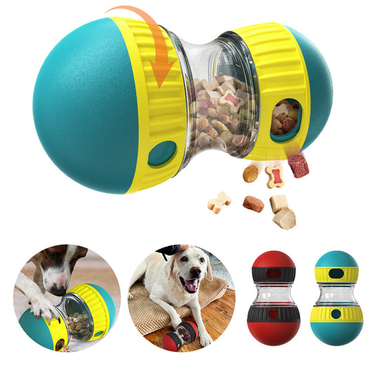 Food-Dispensing Dog Tumbler – Treat Puzzle Toy for Interactive Feeding – side view