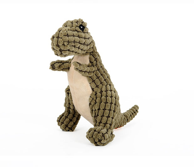 Dinosaur Dog Toy – Plush Squeaky Chew for Medium & Large Dogs – packaging