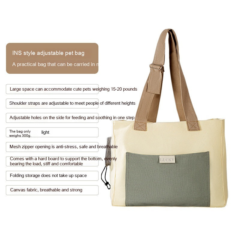 Canvas Shoulder Bag, for cats.