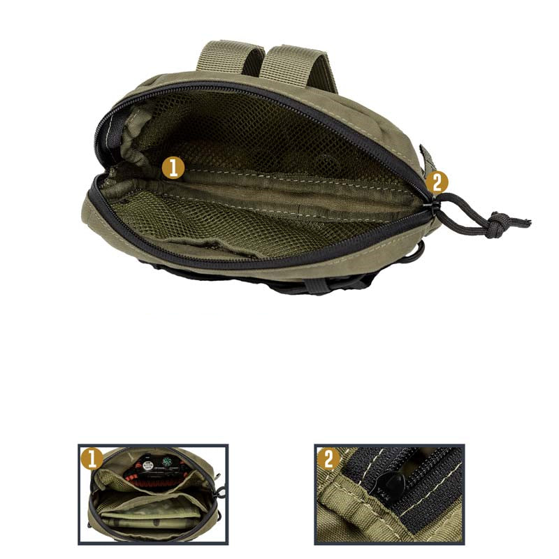 Machine-Washable Dog Backpack in Jungle Green or Wolf Brown, for dogs.
